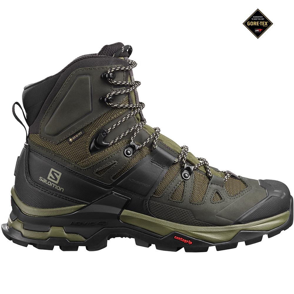 Botas De Montaña Salomon Hombre Verde Oliva - Salomon Argentina QUEST 4 GORE-TEX,749206-DIV